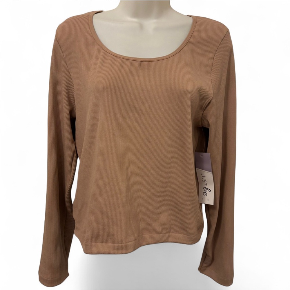 Cropped Ribbed Seamless Long Sleeve Top